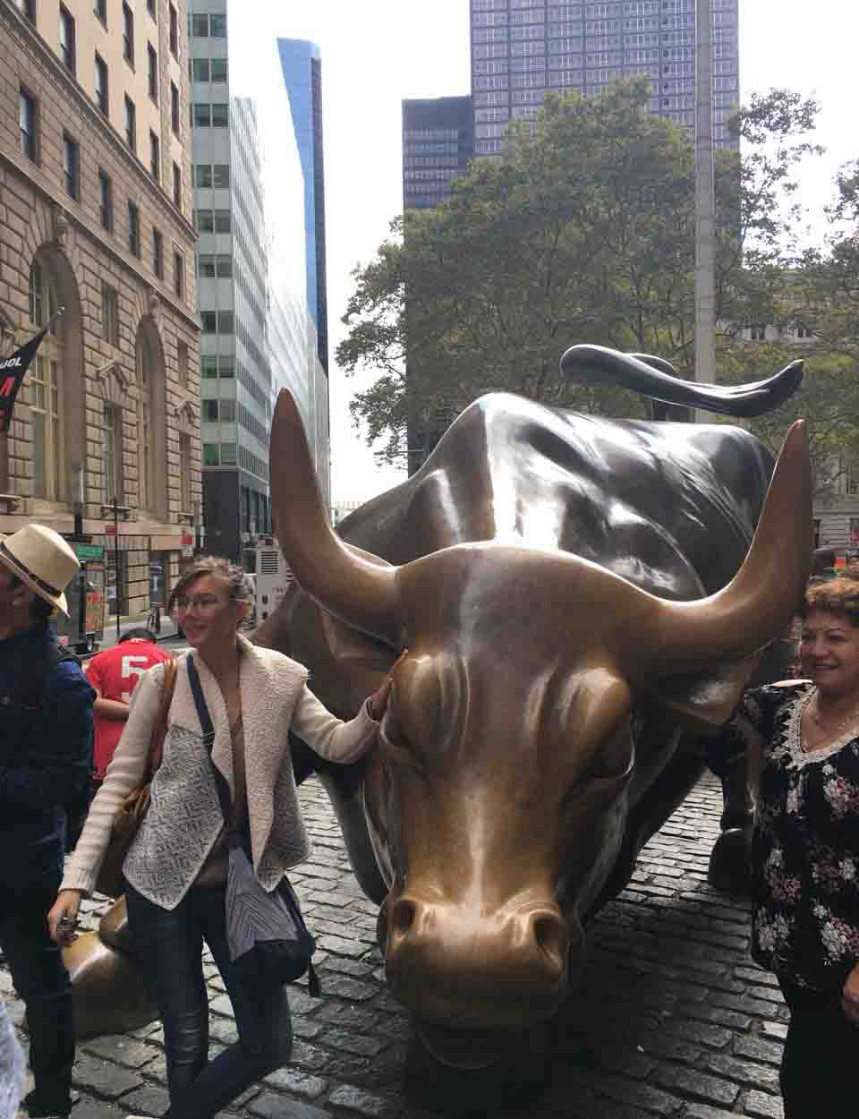 The bronze ‘Charging Bull’ of Wall Street